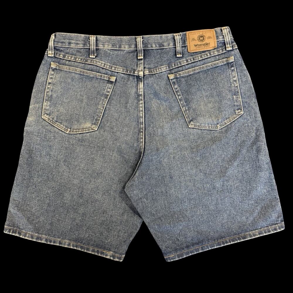 Wrangler Denim Shorts Mens Blue Relaxed Fit Y2K Skater Streetwear Jean Shorts